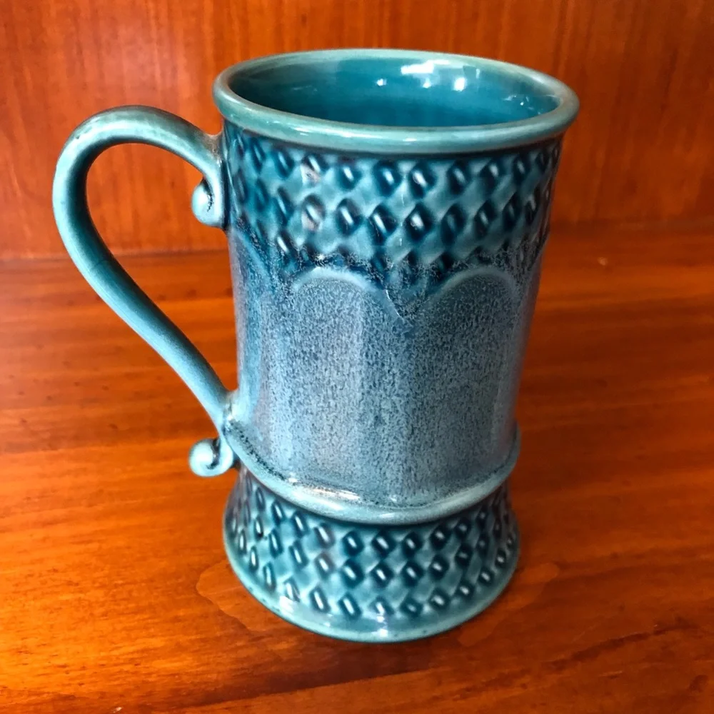 UNUSUAL MAJOLICA NORLEANS VTG AES JAPAN CERAMIC MEDIEVAL CASTLE KEEP TEA POT/MUG - Picture 12 of 13